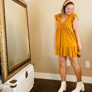 Free Flowing Embroidered Mini